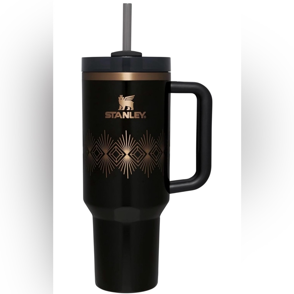 NWT *Discontinued* Stanley Deco Collection Black Flowstate Quencher Tumbler 40oz